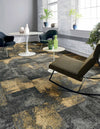 Comfortable Concrete Carpet Tile-Carpet Tile-Milliken-URP133-141-05 Chartreu Flint-KNB Mills