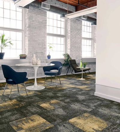 Comfortable Concrete Carpet Tile-Carpet Tile-Milliken-URP133-141-05 Chartreu Flint-KNB Mills