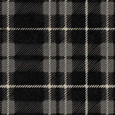 Kilted Plaid-Ridgeline Print-Shelmarc-Grayscale-KNB Mills