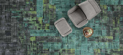 Loud Speaker Carpet Tile-Carpet Tile-Milliken-MDR201-197 Teal Blend-KNB Mills