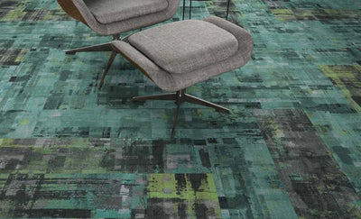 Loud Speaker Carpet Tile-Carpet Tile-Milliken-MDR201-197 Teal Blend-KNB Mills