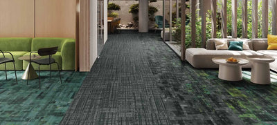 Loud Speaker Carpet Tile-Carpet Tile-Milliken-MDR201-197 Teal Blend-KNB Mills