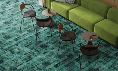 Loud Speaker Carpet Tile-Carpet Tile-Milliken-MDR201-197 Teal Blend-KNB Mills
